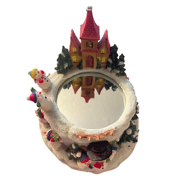 Jingle Bell Rock Christmas Music Box With Snowmen & Reindeer Figurine - Picture 2 of 3